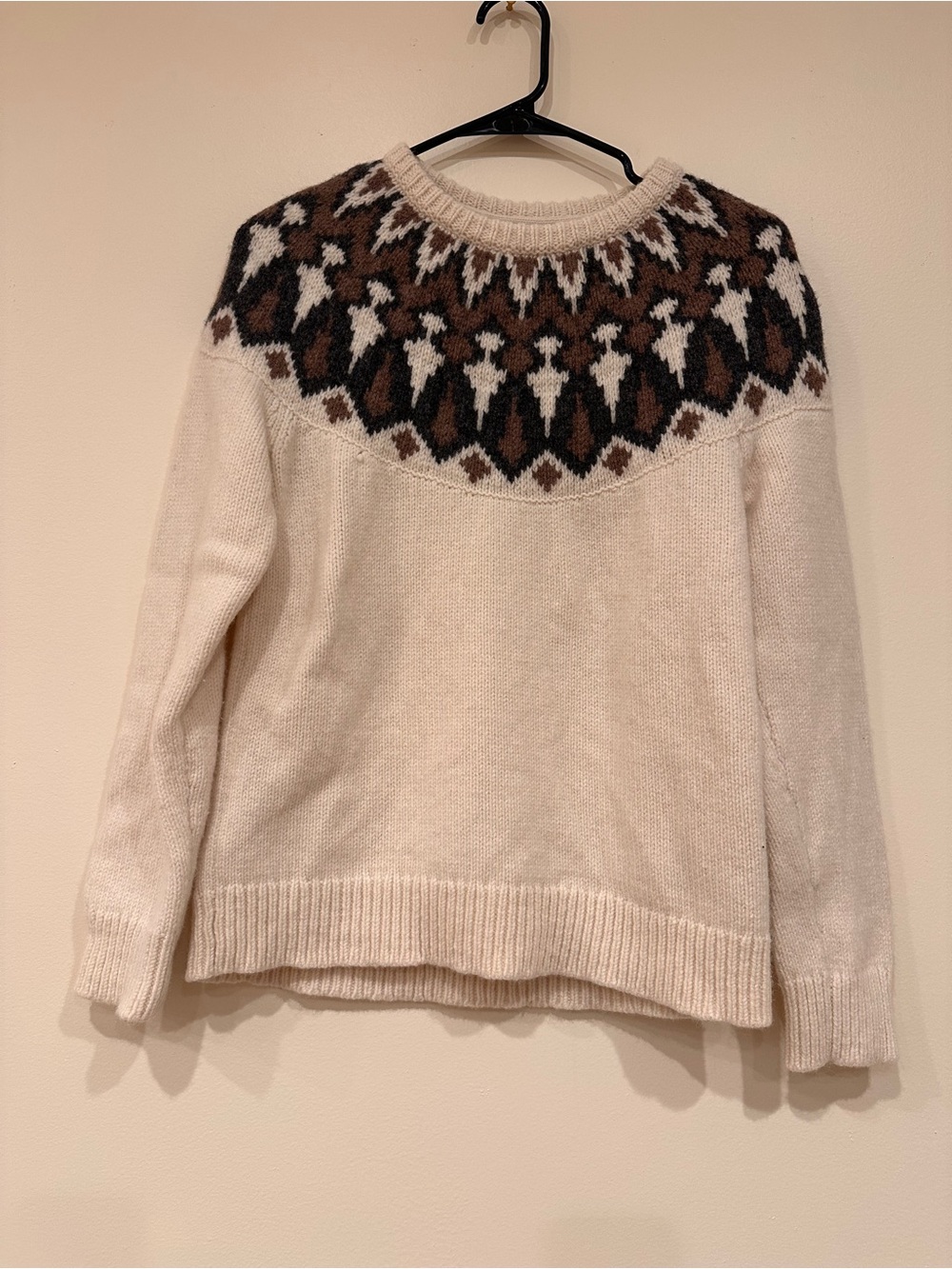 L.L.Bean 100% Lambswool Fair Isle Nordic Sweater S